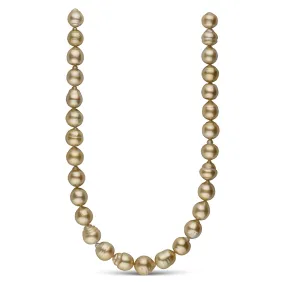 12.0-14.4 mm AA  Golden South Sea Baroque Pearl Necklace