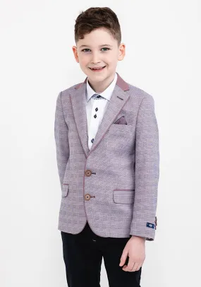 1880 Club Boys Tivoli 15146 Check Jacket, Dusty Pink