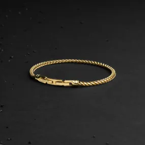 3mm foxtail bracelet in stainless steel with gold-plated finish