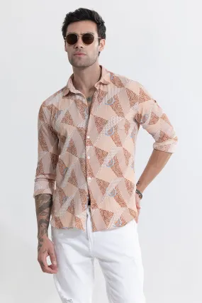 Abstract Trio Peach Shirt