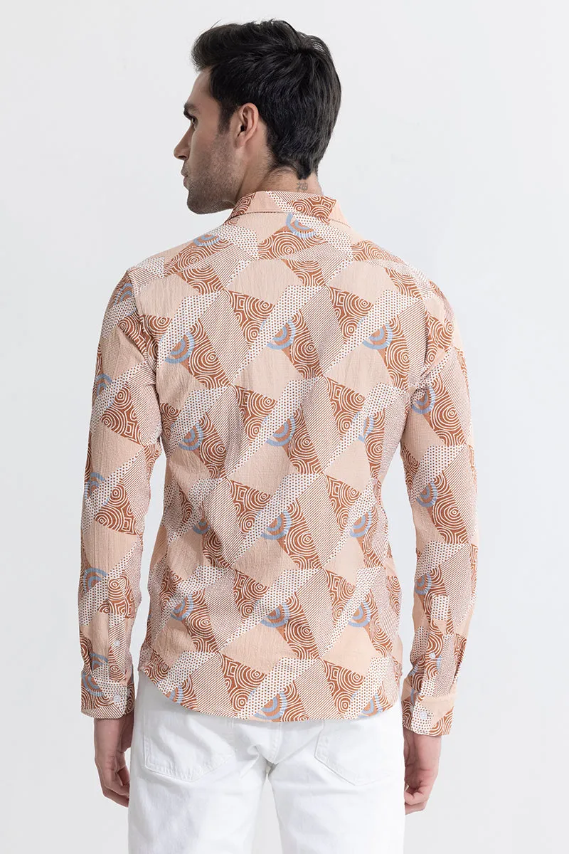 Abstract Trio Peach Shirt