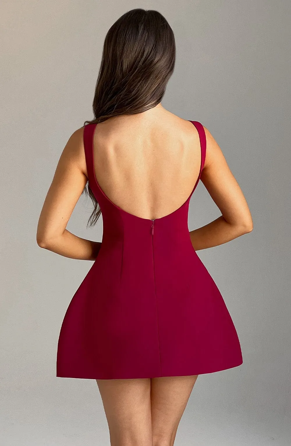 Alana Mini Dress - Wine