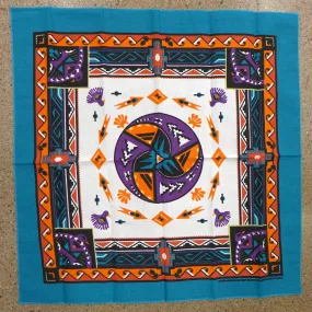 Aztec Turquoise Square Bandana