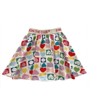 BEAU LOVES  Open Swimming Hearts Circle Skirt