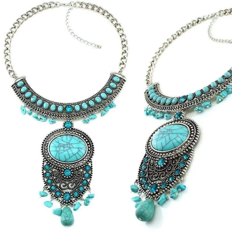 Bohemian Princess Blue Necklace