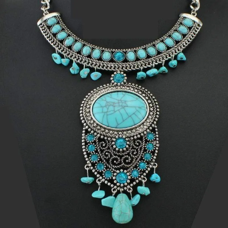 Bohemian Princess Blue Necklace