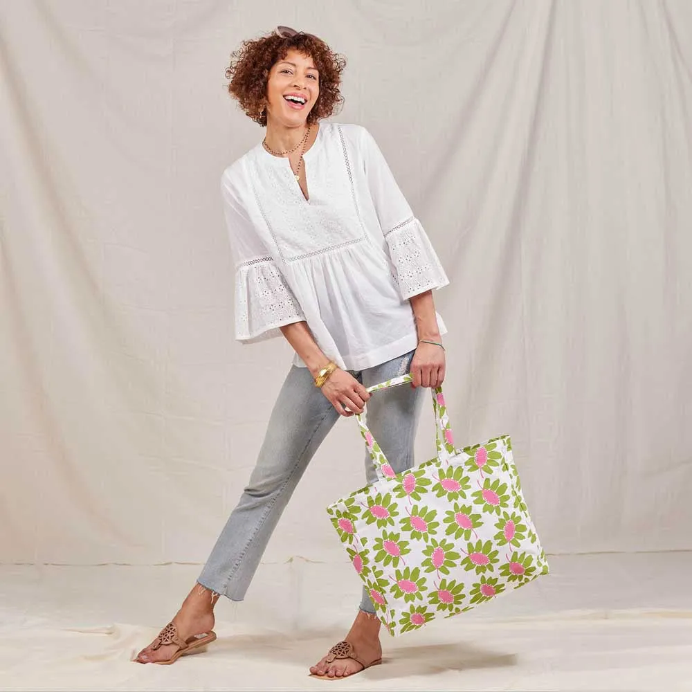 Callie Lime Little Shopper Tote Bag