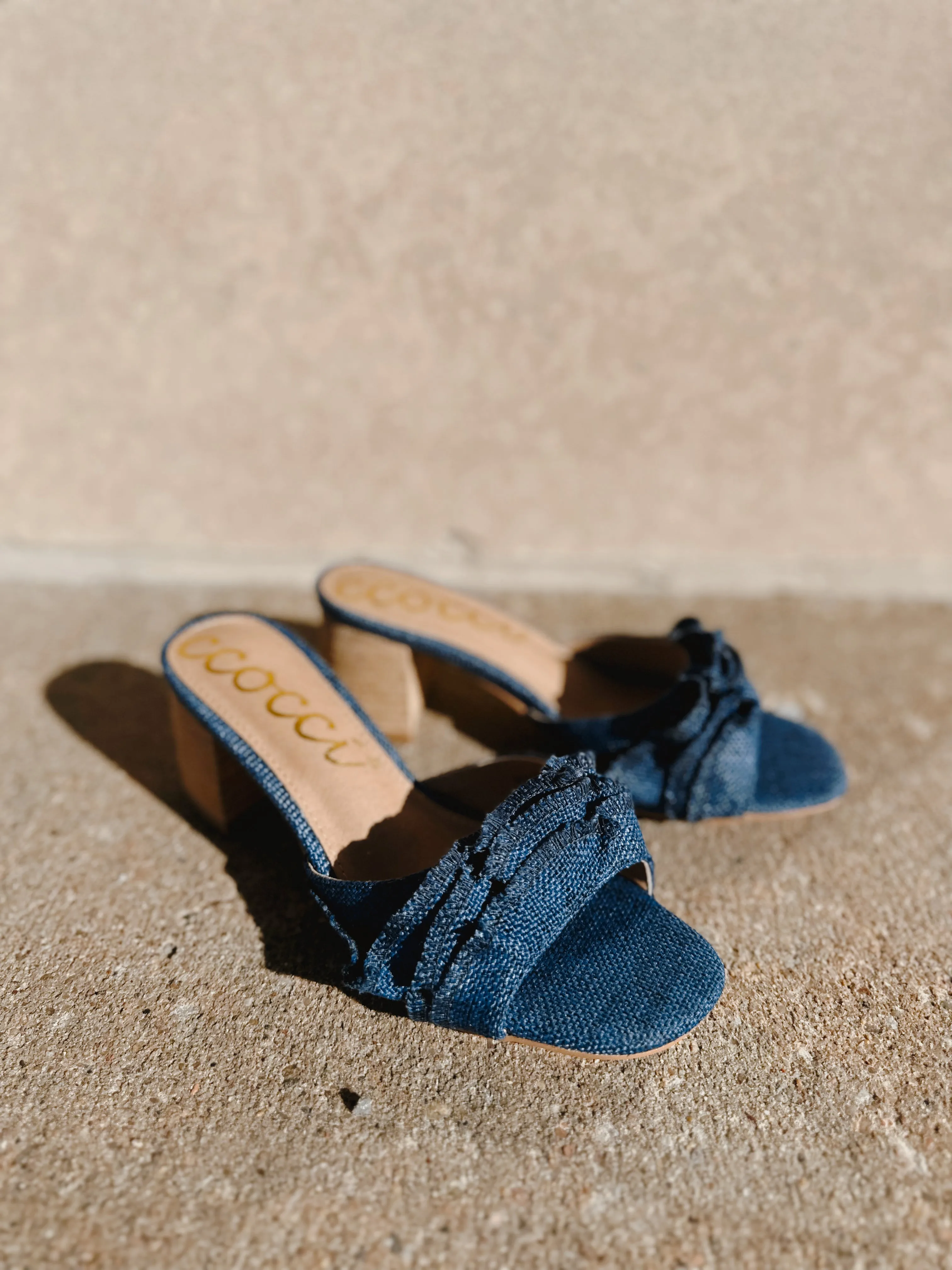 Cece Frill Heel Blue