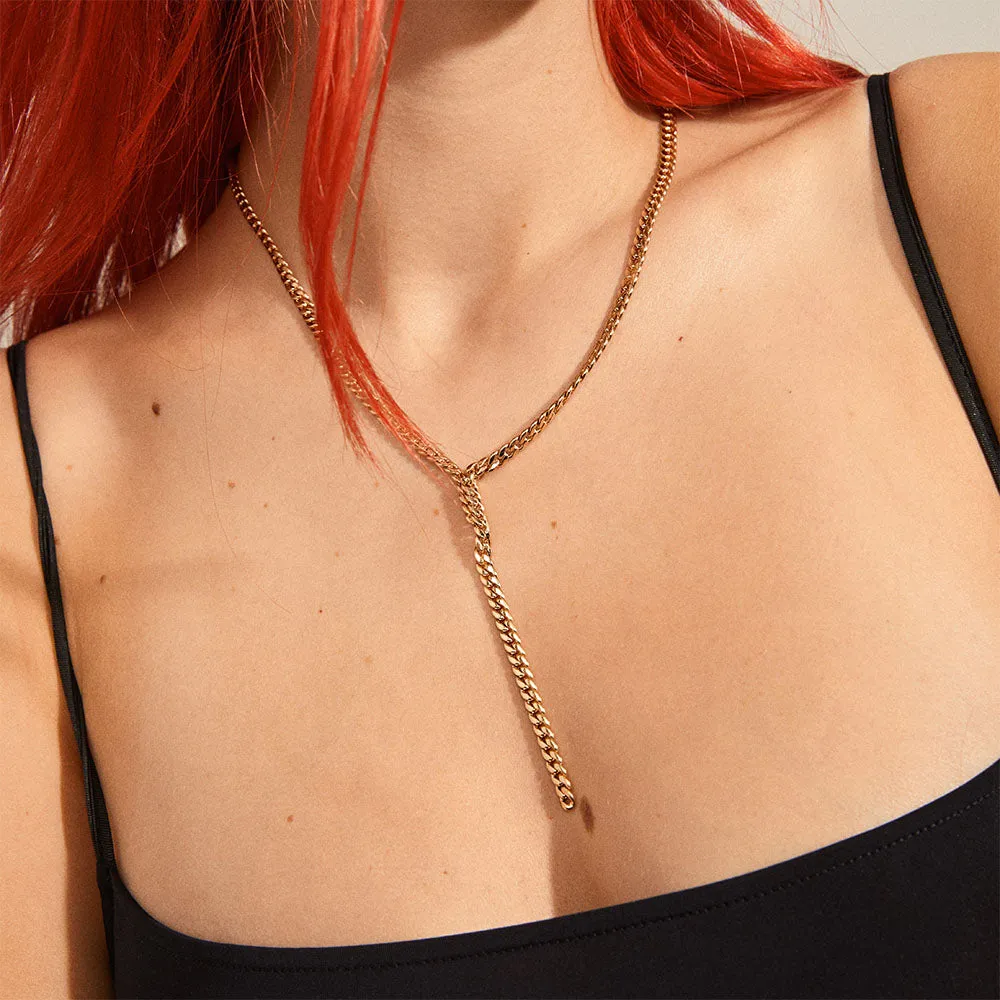 Courageous Gold Plated Y-Necklace