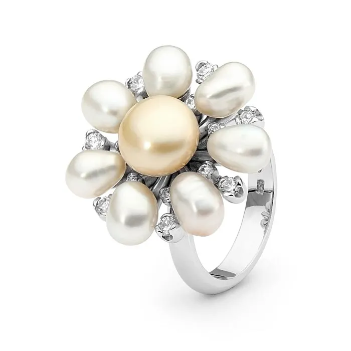 Diamond and Pearl Ring