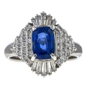 Estate Sapphire & Diamond Ring, 2.05ct