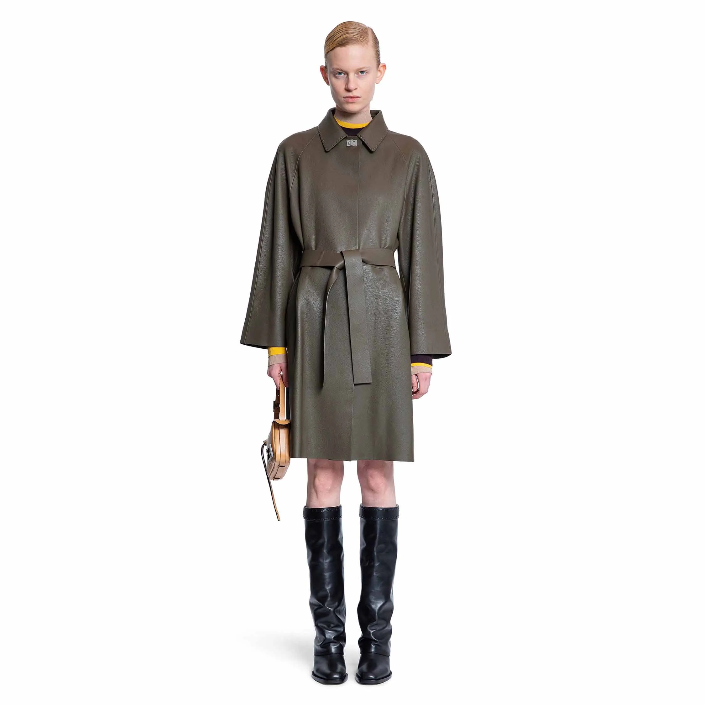 FENDI WOMAN GREEN COATS