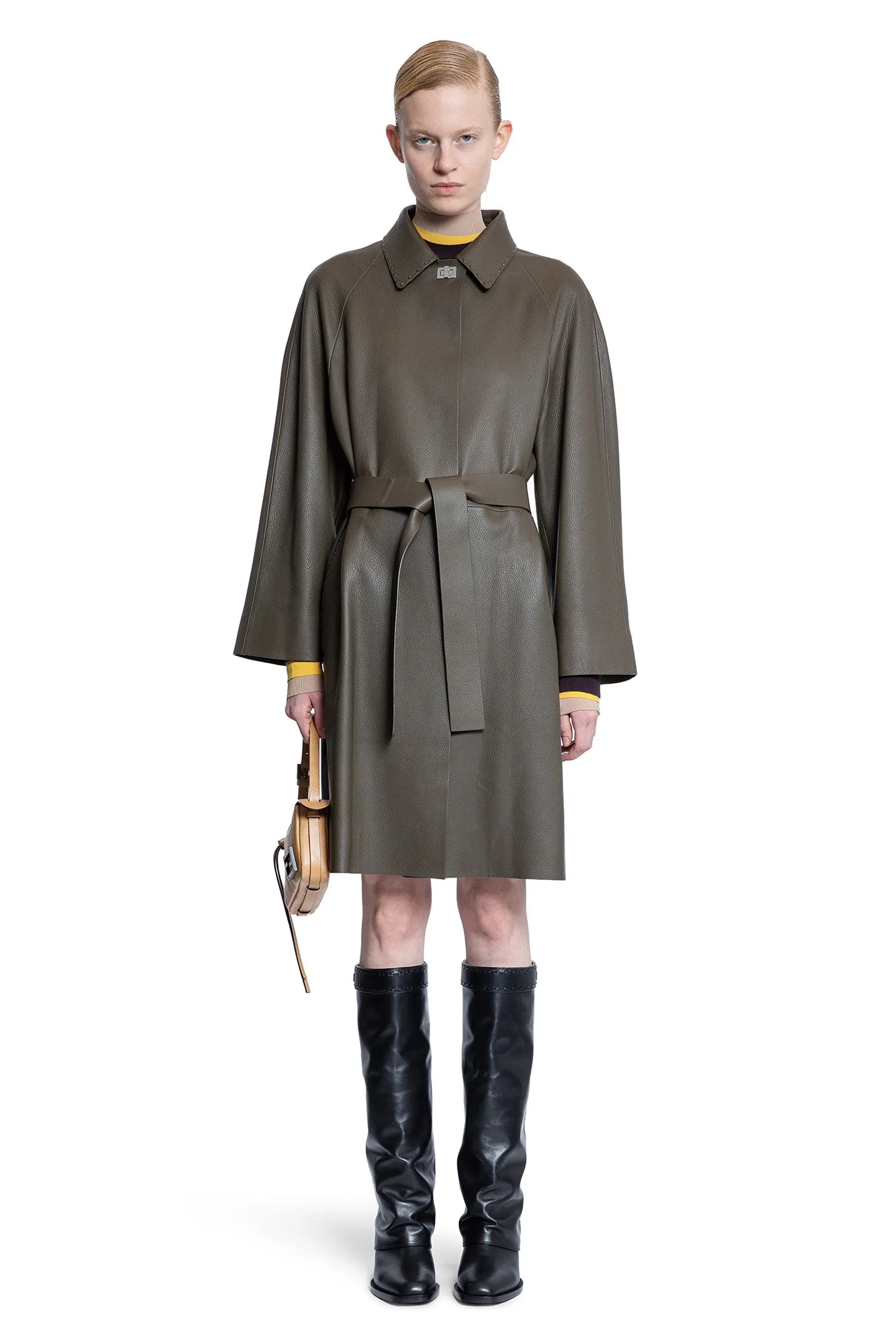 FENDI WOMAN GREEN COATS