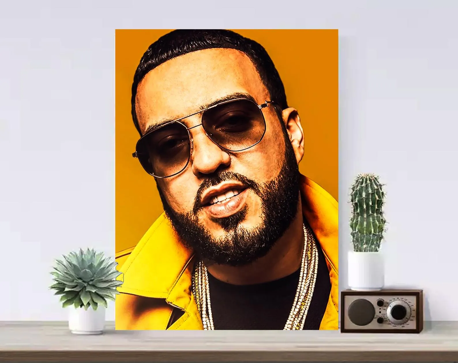 French Montana Canvas, Claude Montana Poster, Music Canvas, Print Art, Gift Poster, Home Decor, Canvas Print, Gift for him, Gift for her