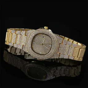 Full CZ Diamond Calendar Watch