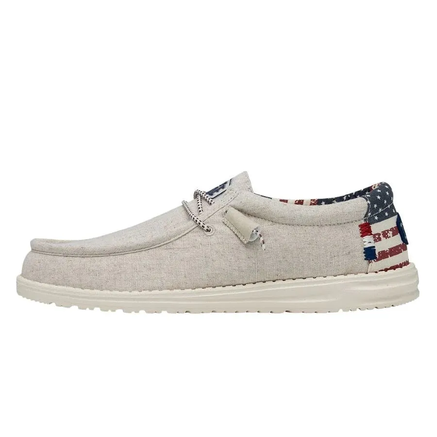 'Hey Dude' Men's Wally Patriotic - Off White Patriotic