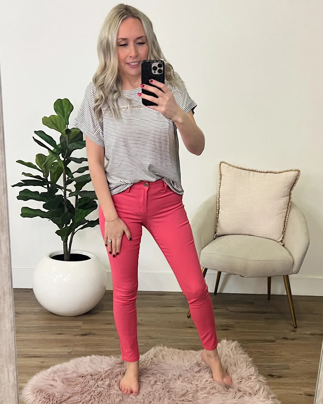 Hyperstretch Skinny Jeans - Shell Pink