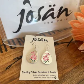 Josan SSW Pink Shasta Lily Earrings