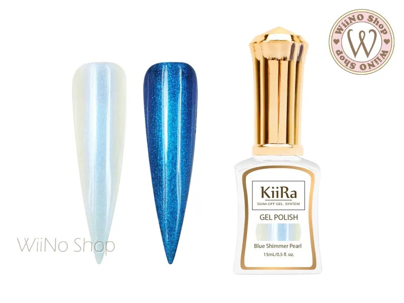 KiiRa Blue Shimmer Pearl Gel Polish