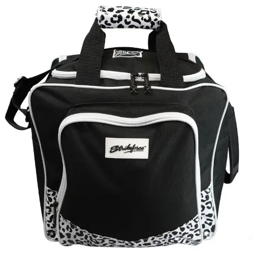 KR Strikeforce Krest White Leopard Single Bowling Ball Tote Bag