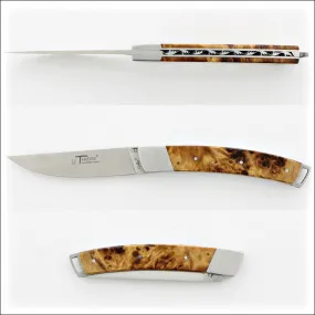 Le Thiers Nature 11 cm Pocket Knife Poplar Burl