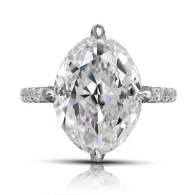 LUNA 8 CARAT OVAL CUT E COLOR VS1 CLARITY DIAMOND ENGAGEMENT RING PLATINUM GIA CERTIFIED 7 CT E VS1 BY MIKE NEKTA