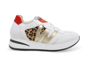 Melluso Donna Sneakers inserto maculato leopard tomaia pelle