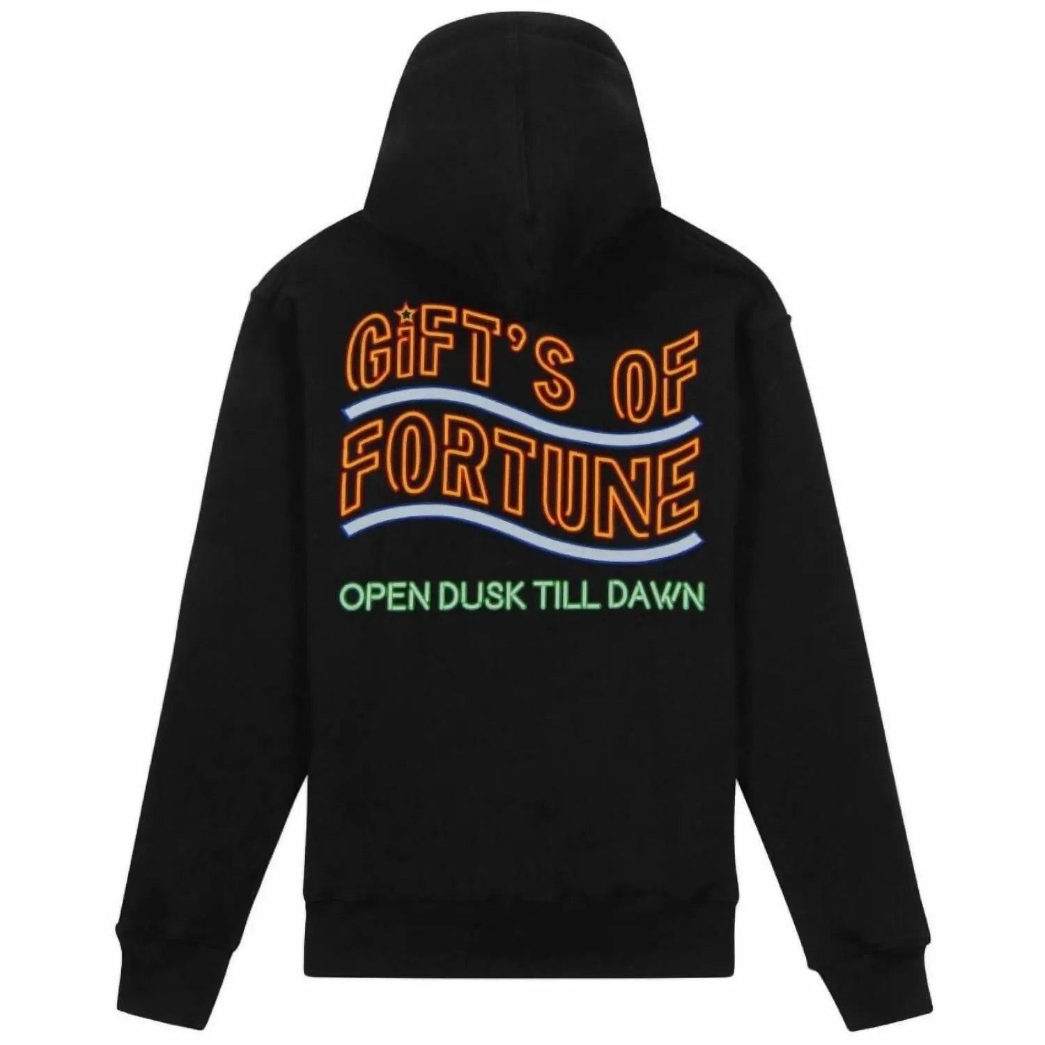 Men's Neon Girl Hoodie In Black