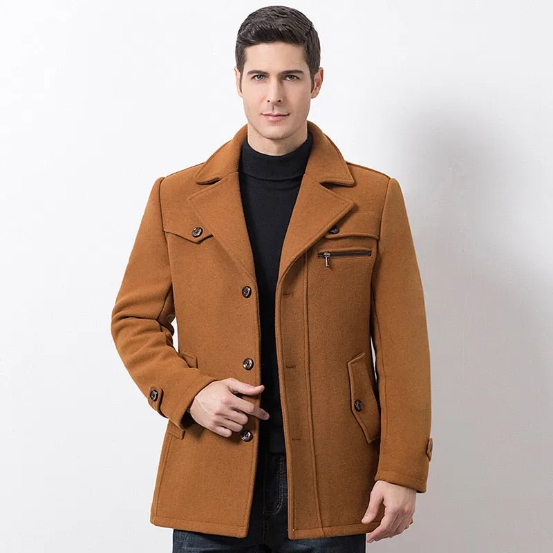 Men's Wool Trench Coat