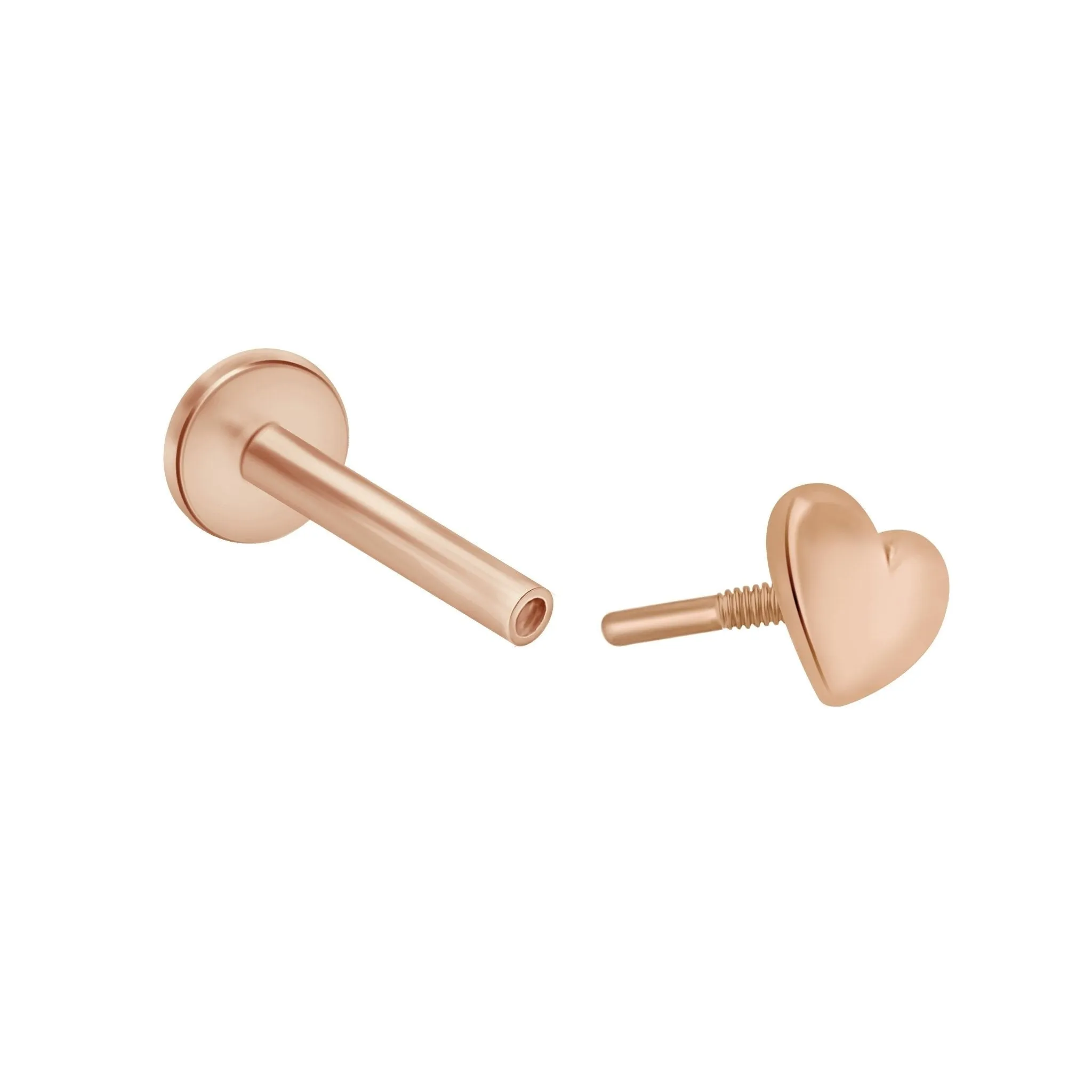 Minimalist Heart Flat Back Earring