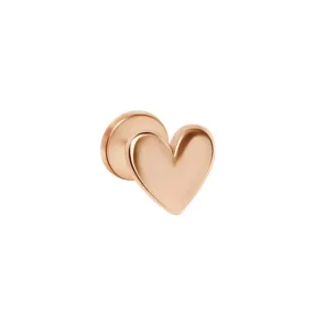 Minimalist Heart Flat Back Earring