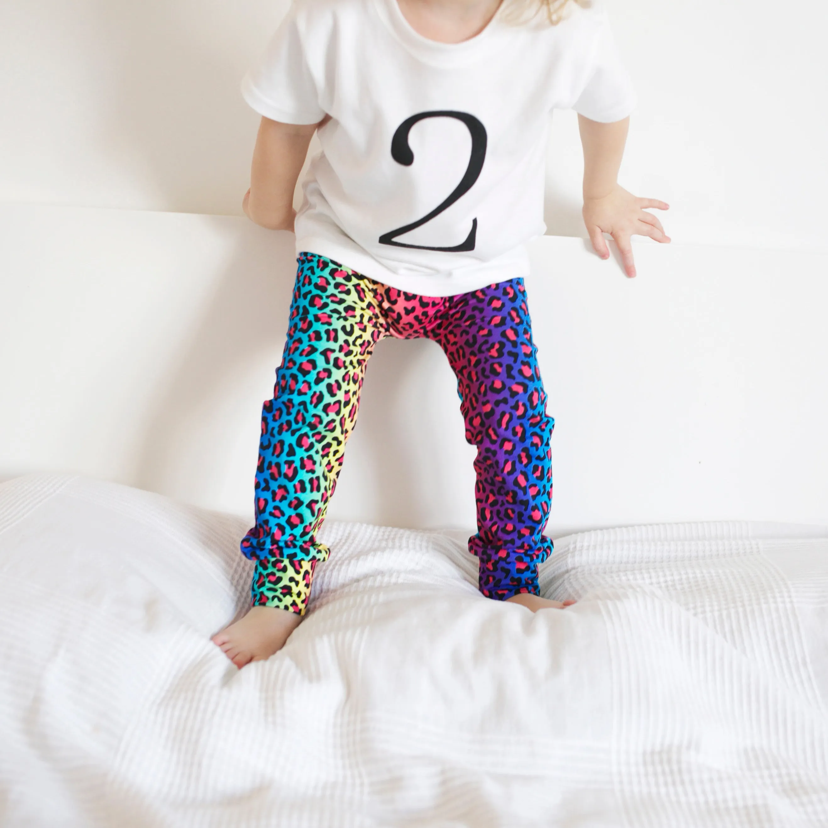 Neon leopard Leggings 0-9 Years