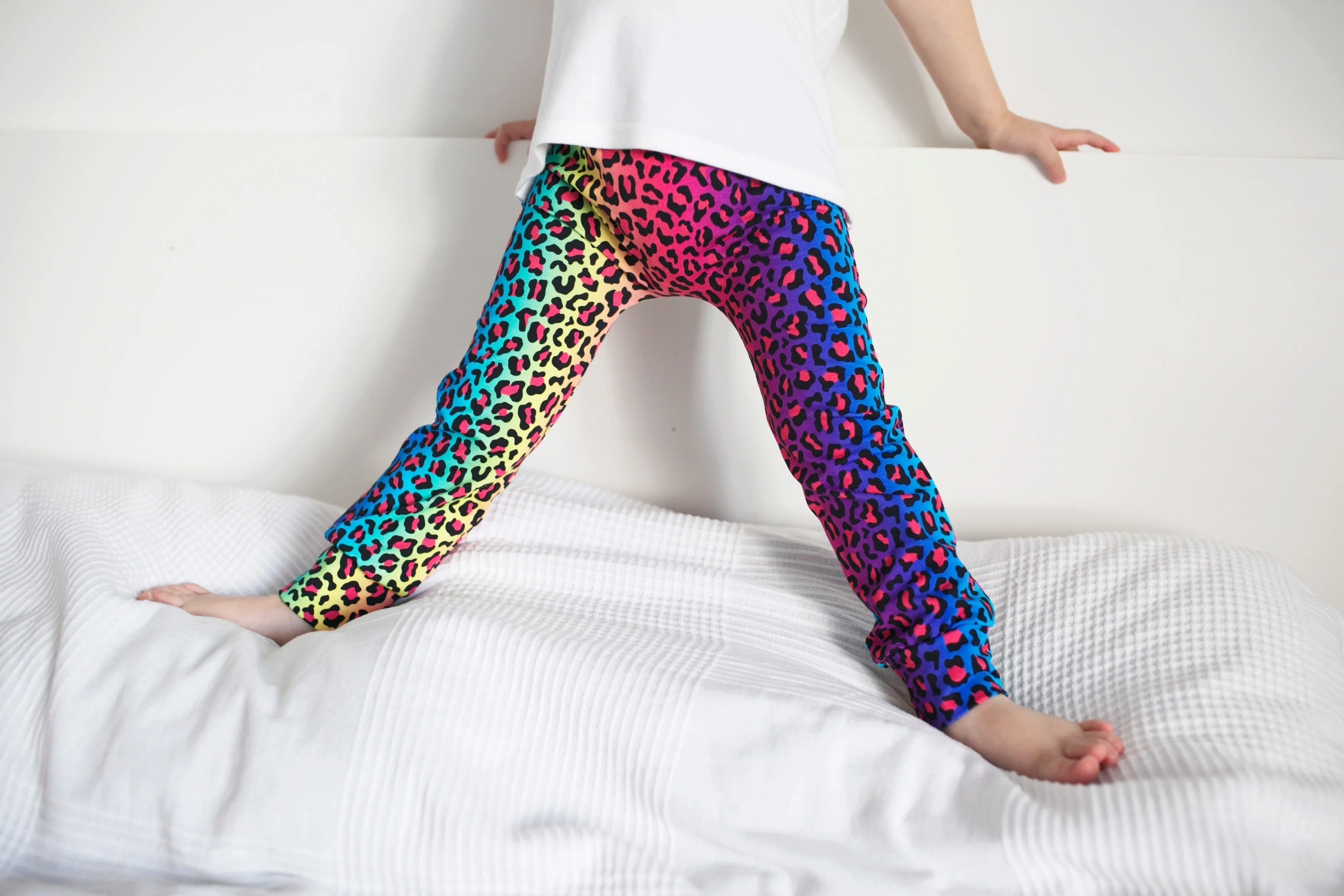 Neon leopard Leggings 0-9 Years