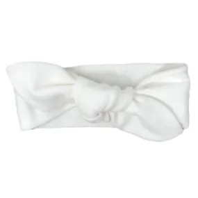 oh baby! Tie Turban Baby Rib Headband - Cream