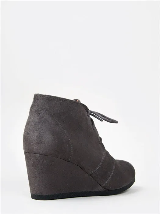 Oxford Wedge Lace-Up Bootie