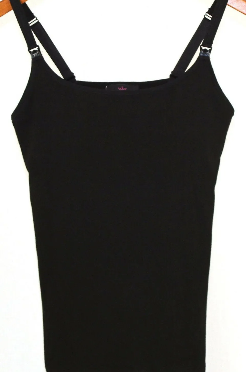 Padded Nursing Tank Top  -  Black