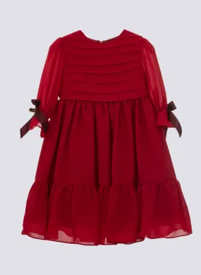 Patachou Red Chiffon Dress