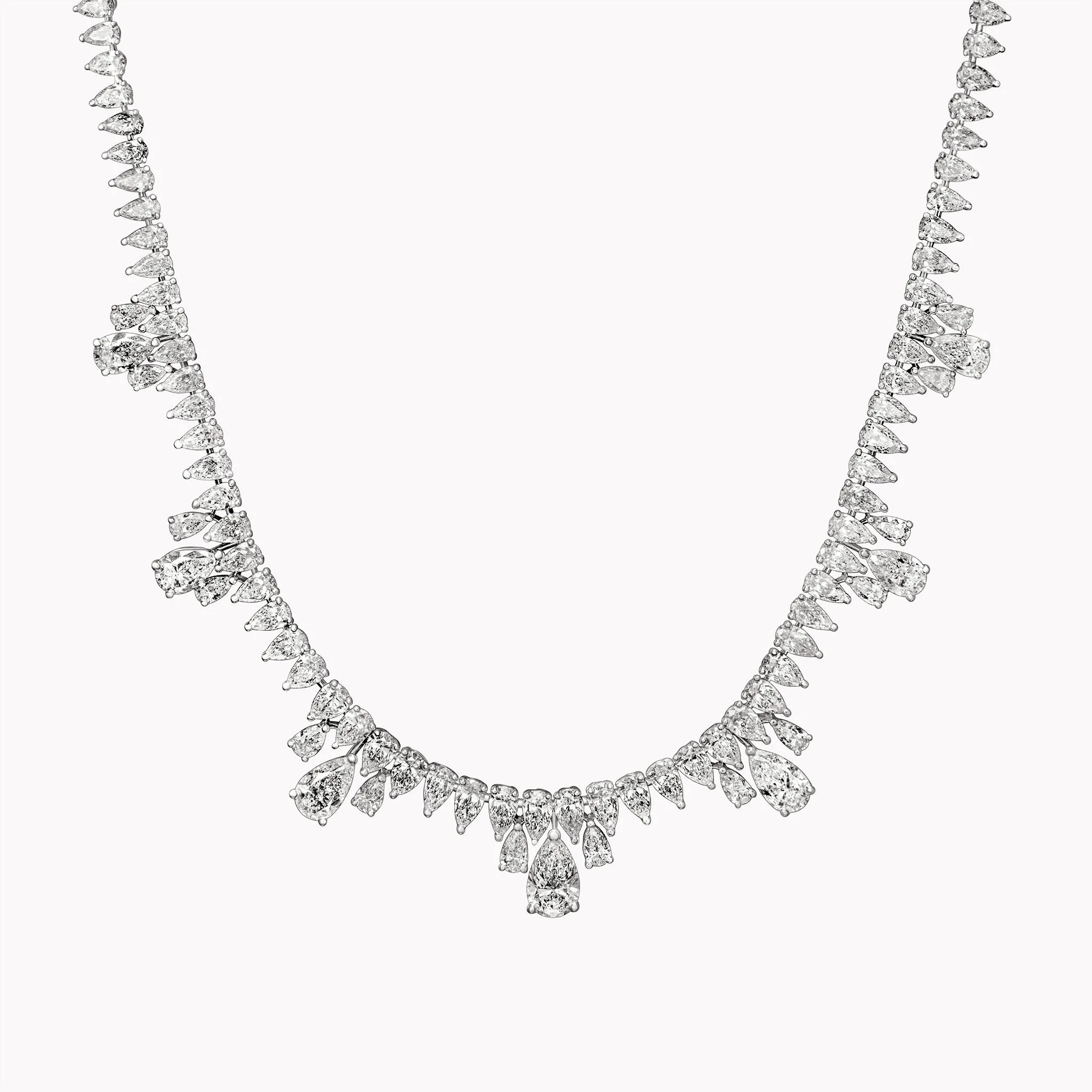 Pear Shape Diamond Necklace