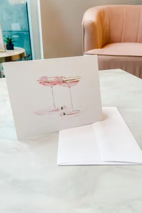 Pink Martini Greeting Card with Envelope