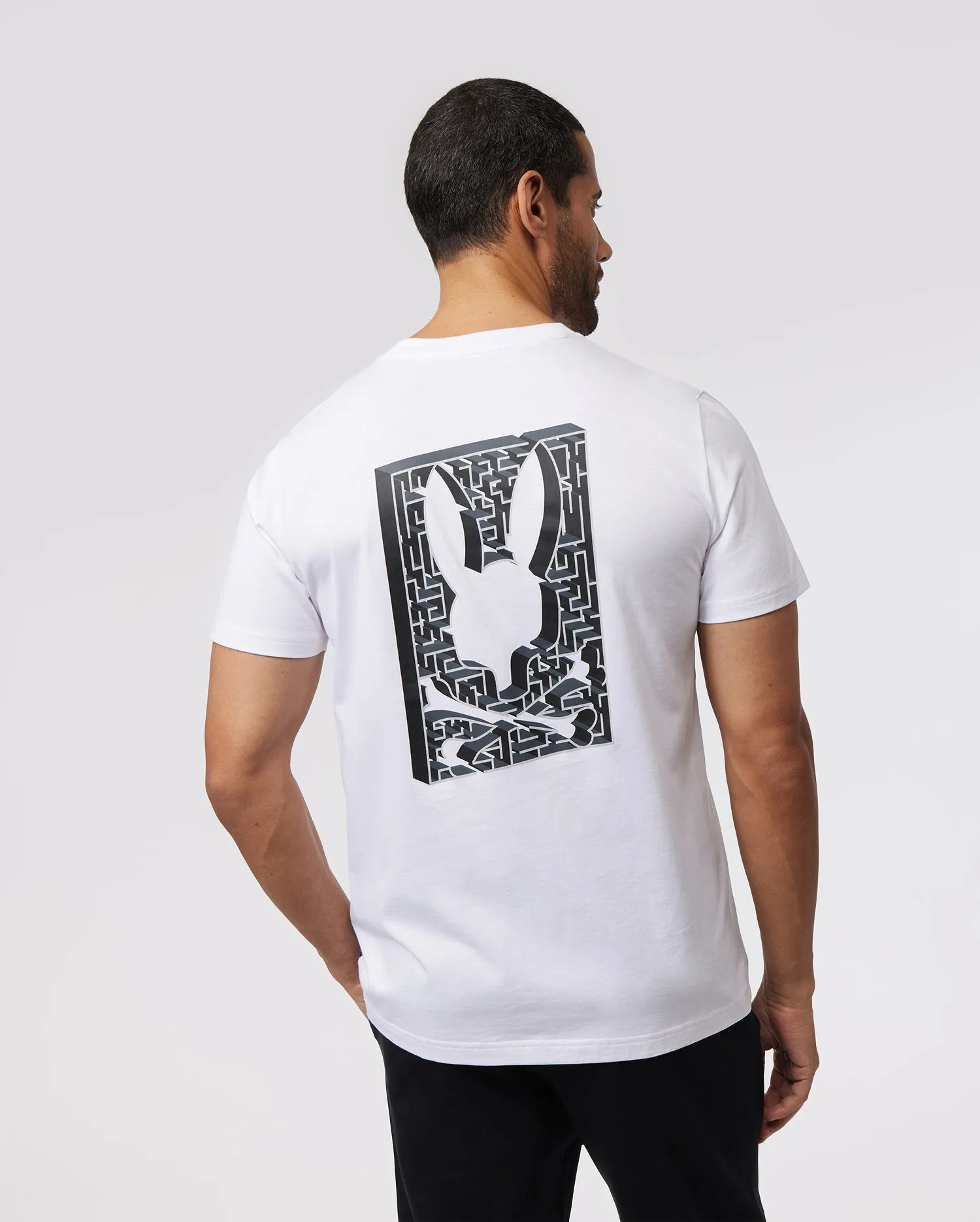 Psycho Bunny Mens Pisani Graphic Tee - White