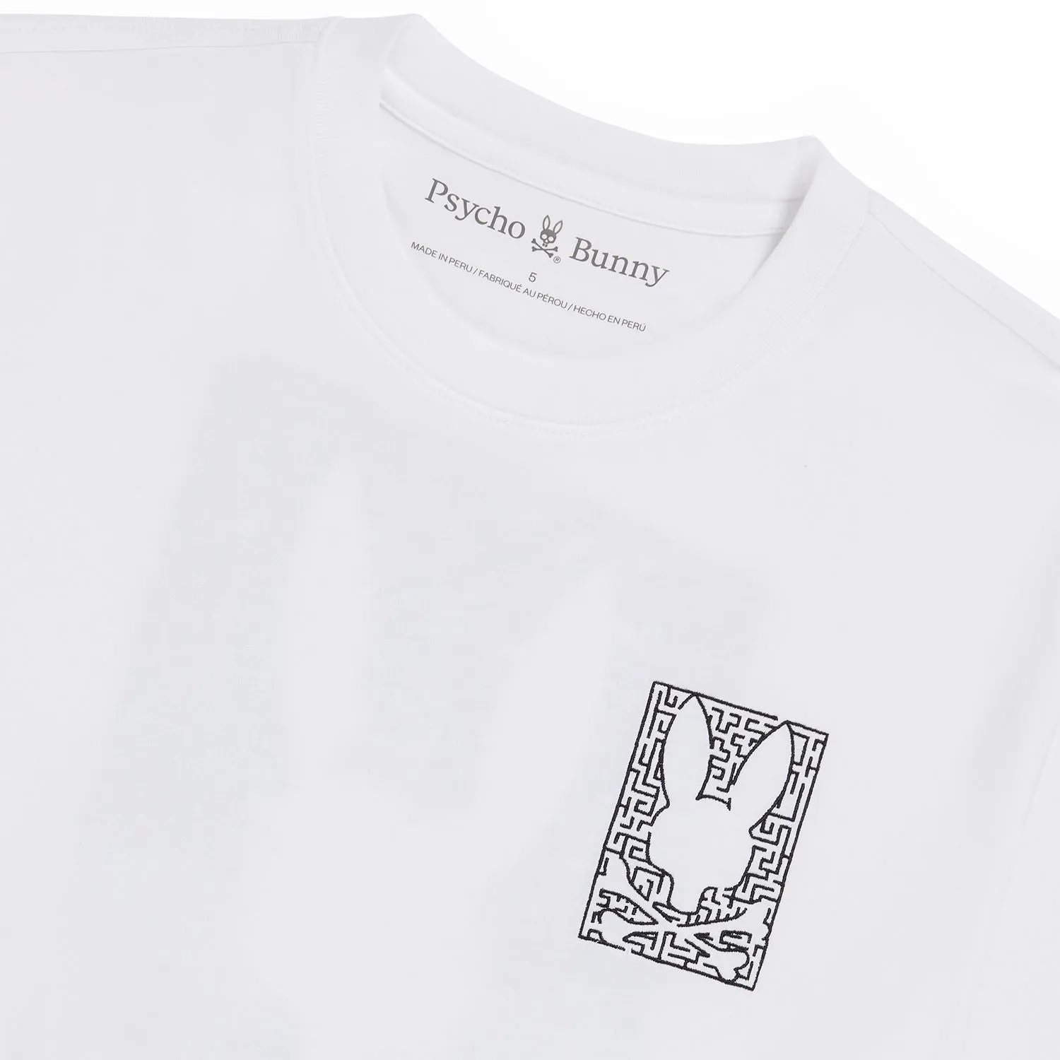 Psycho Bunny Mens Pisani Graphic Tee - White