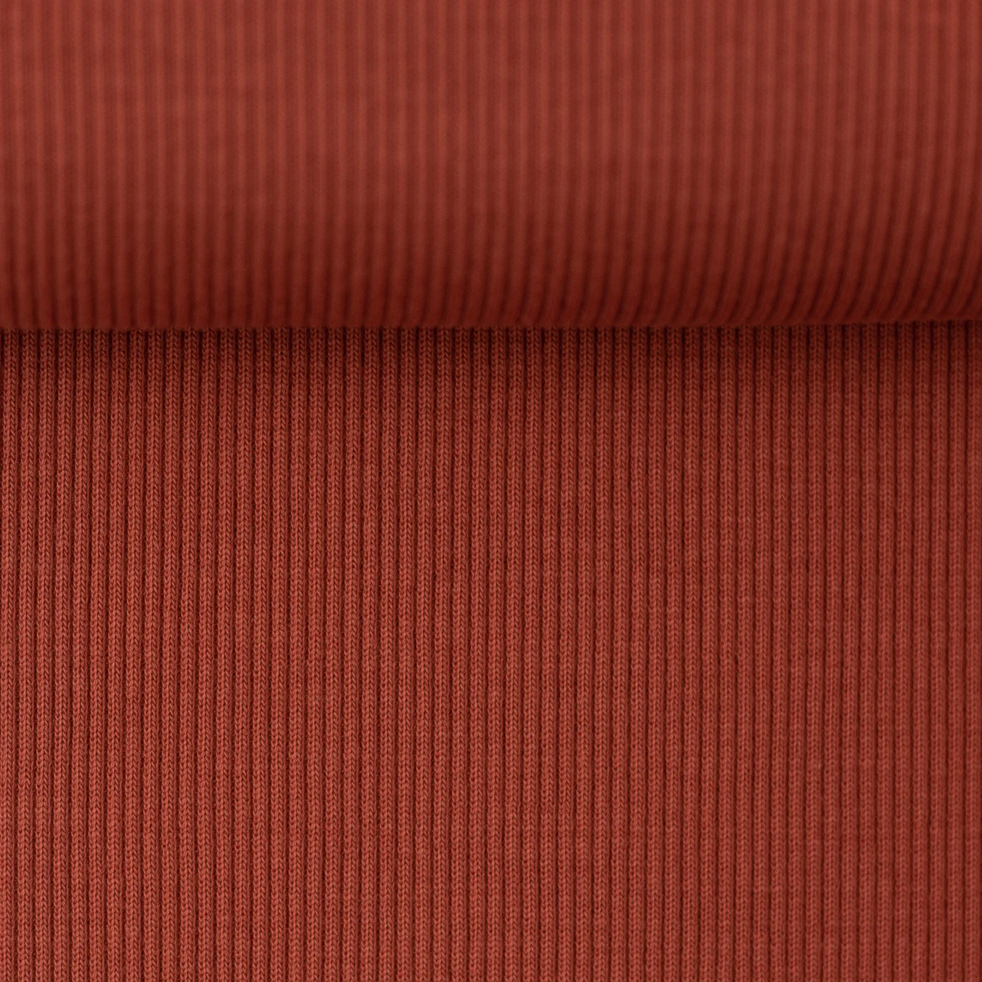 Ribbing Fabric for cuffs in Teak | From Europe, Oeko-tex certified