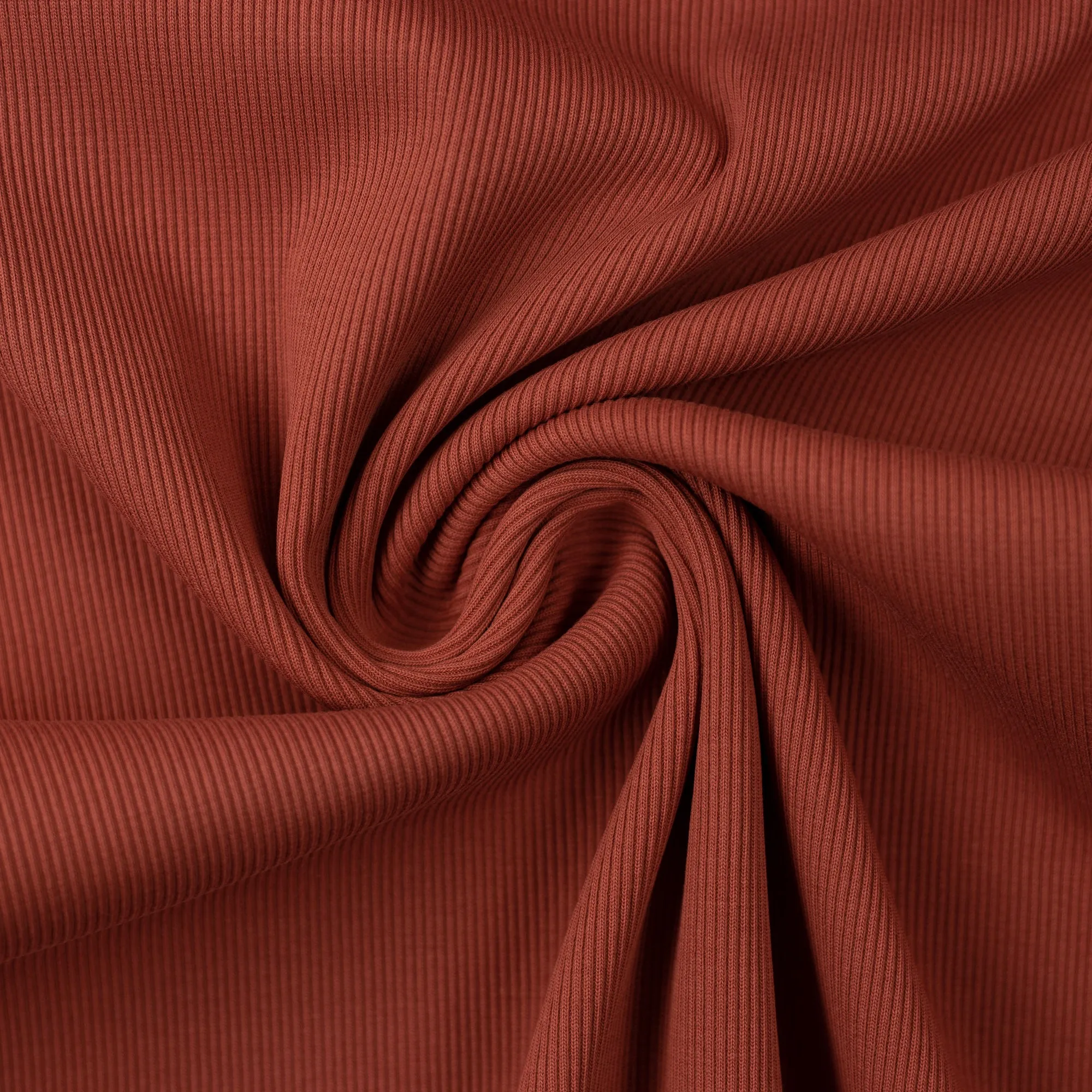 Ribbing Fabric for cuffs in Teak | From Europe, Oeko-tex certified