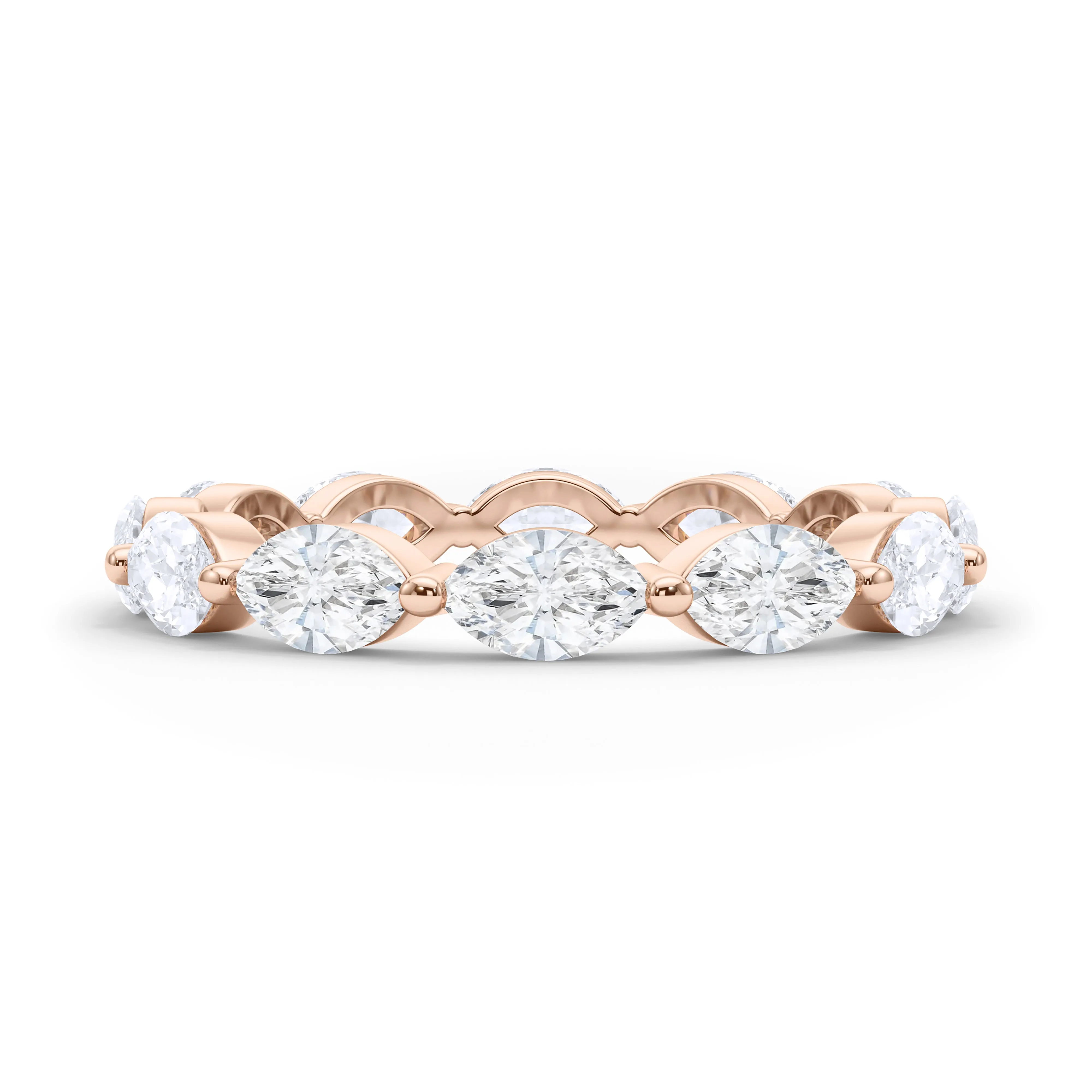 Sideways Marquise Diamond Eternity Band