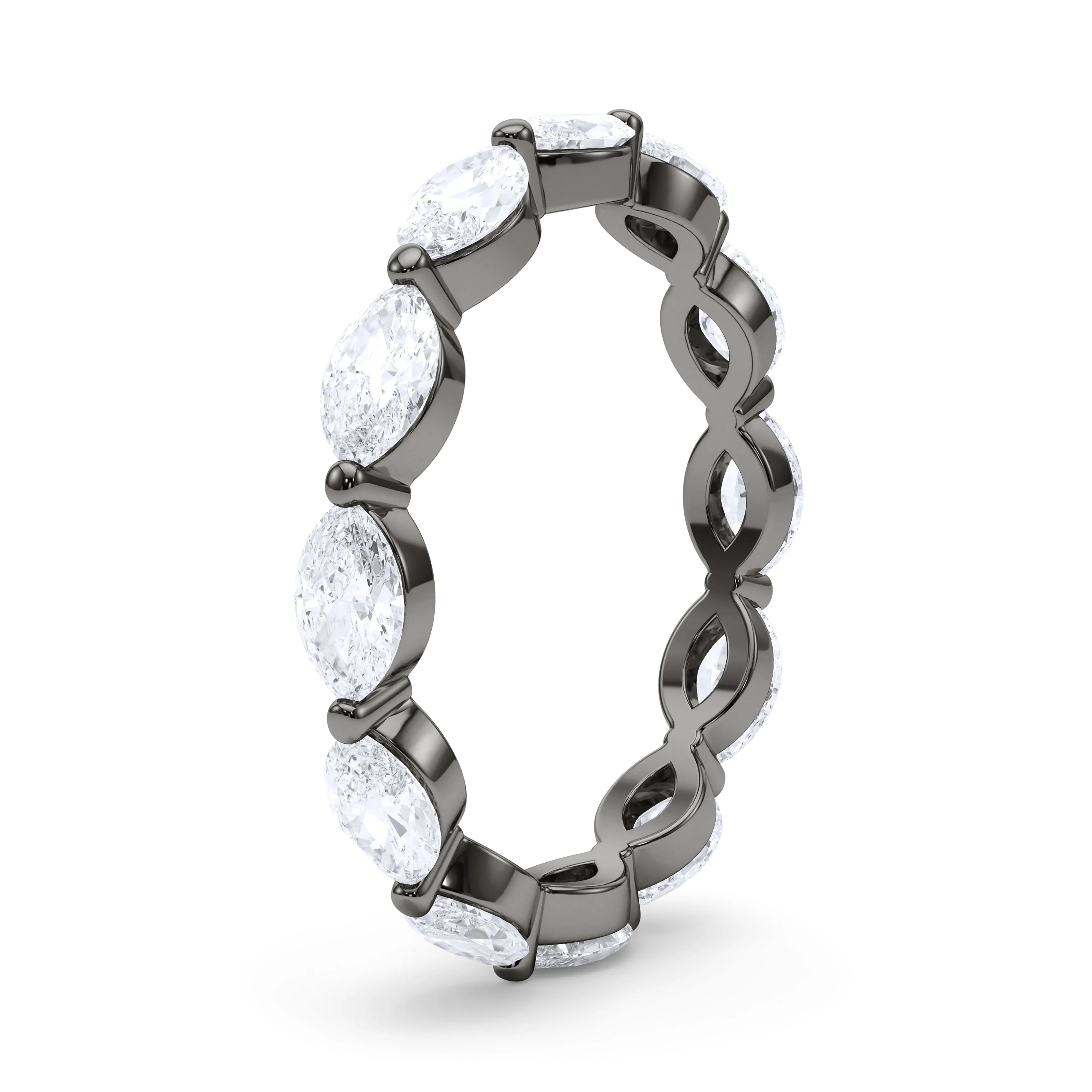 Sideways Marquise Diamond Eternity Band