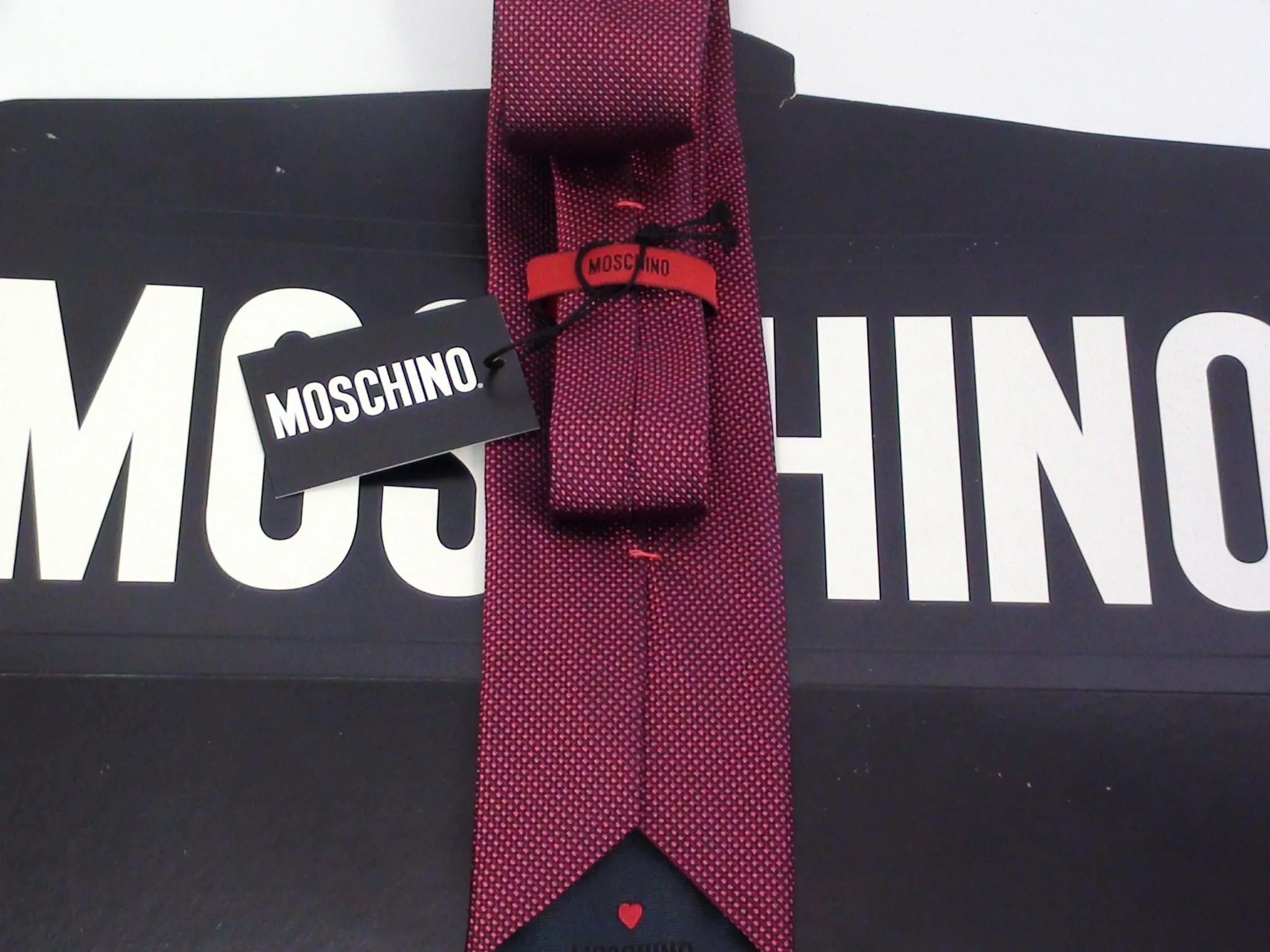 Silk Tie - MOSCHINO - Red