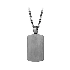 Stainless Steel Two Tone Gun Metal Dog Tag