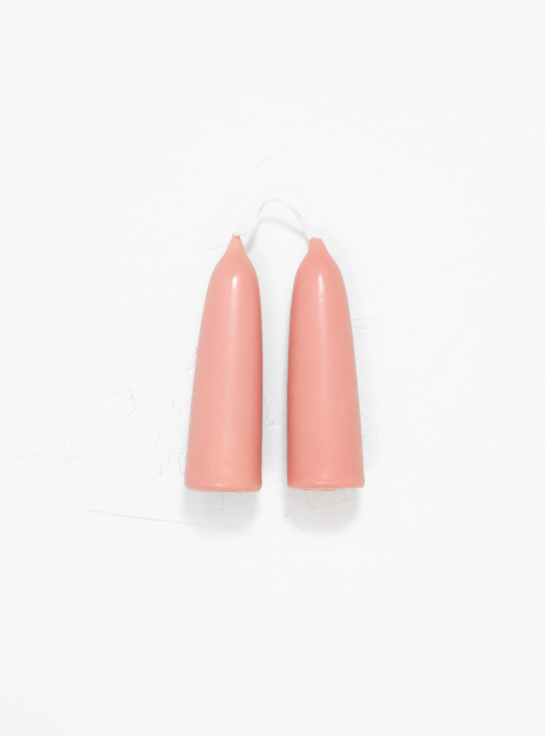 Stubby Candle Pair Madder Root Pink