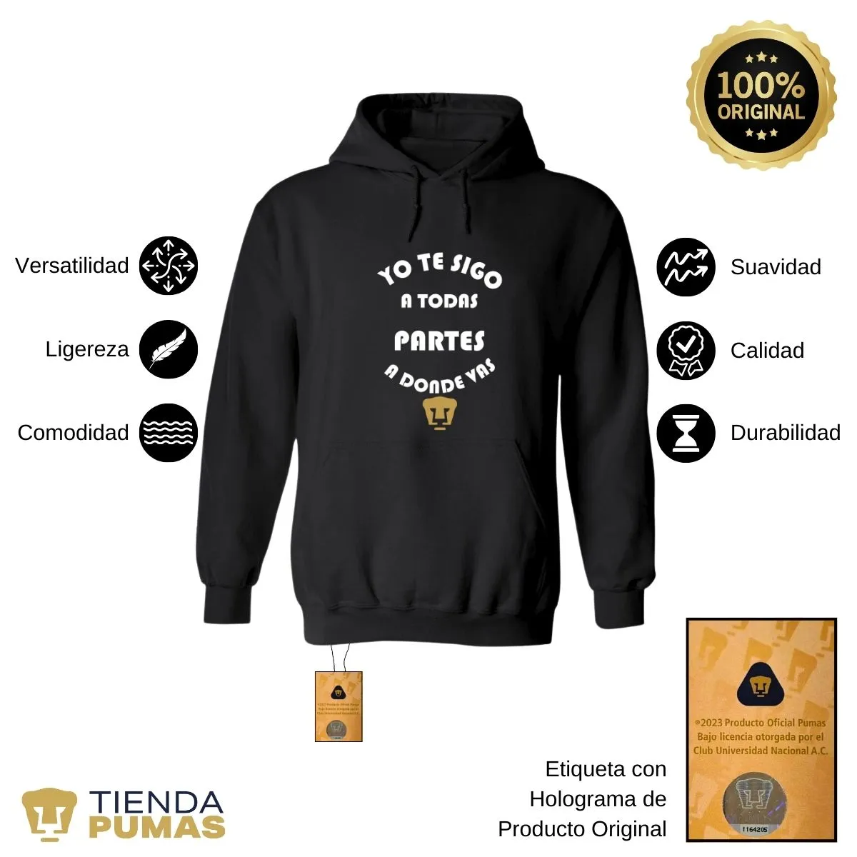 Sudadera Mujer Pumas UNAM te sigo