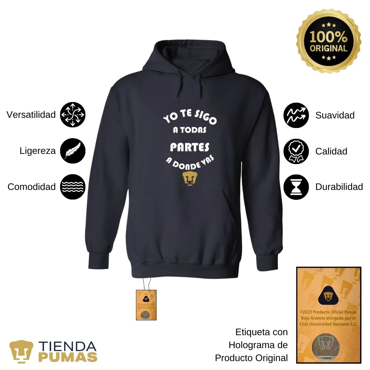 Sudadera Mujer Pumas UNAM te sigo